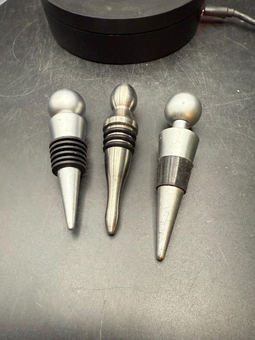 Set of 3 Steel Wine Stoppers